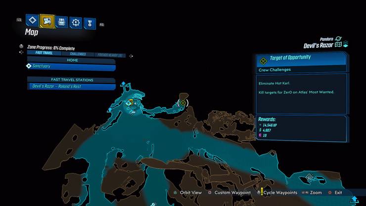 Borderlands 3 Zero S Targets Of Opportunity Locations