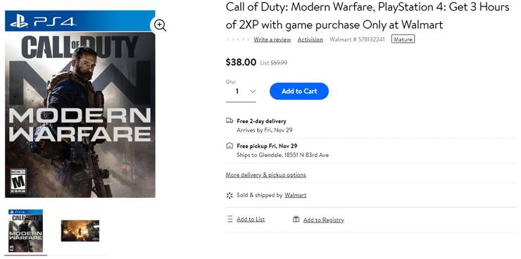 Cod Modern Warfare Black Friday