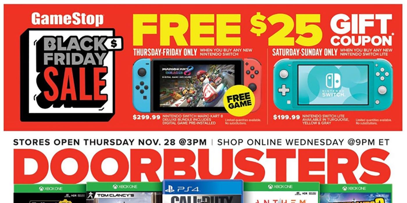 The Best Black Friday Video Game Deals at GameStop | Game Rant - What Sales Does Gamestop Have On Black Friday