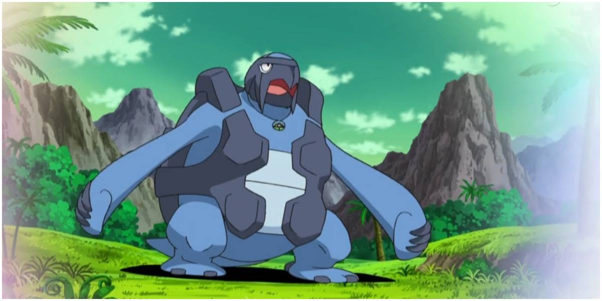 Snímek s Carracostou z anime Pokémon