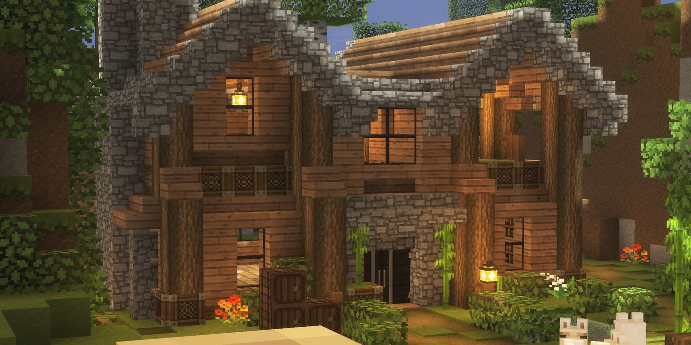 minecraft wood house