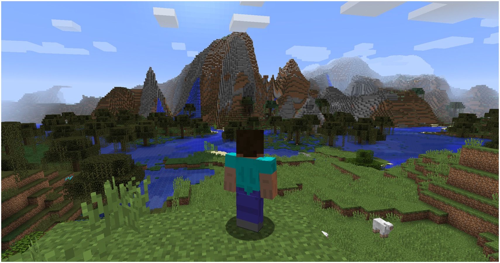 What is the title of this picture ? Minecraft: The 10 Biggest Changes Made To The Game Since Release