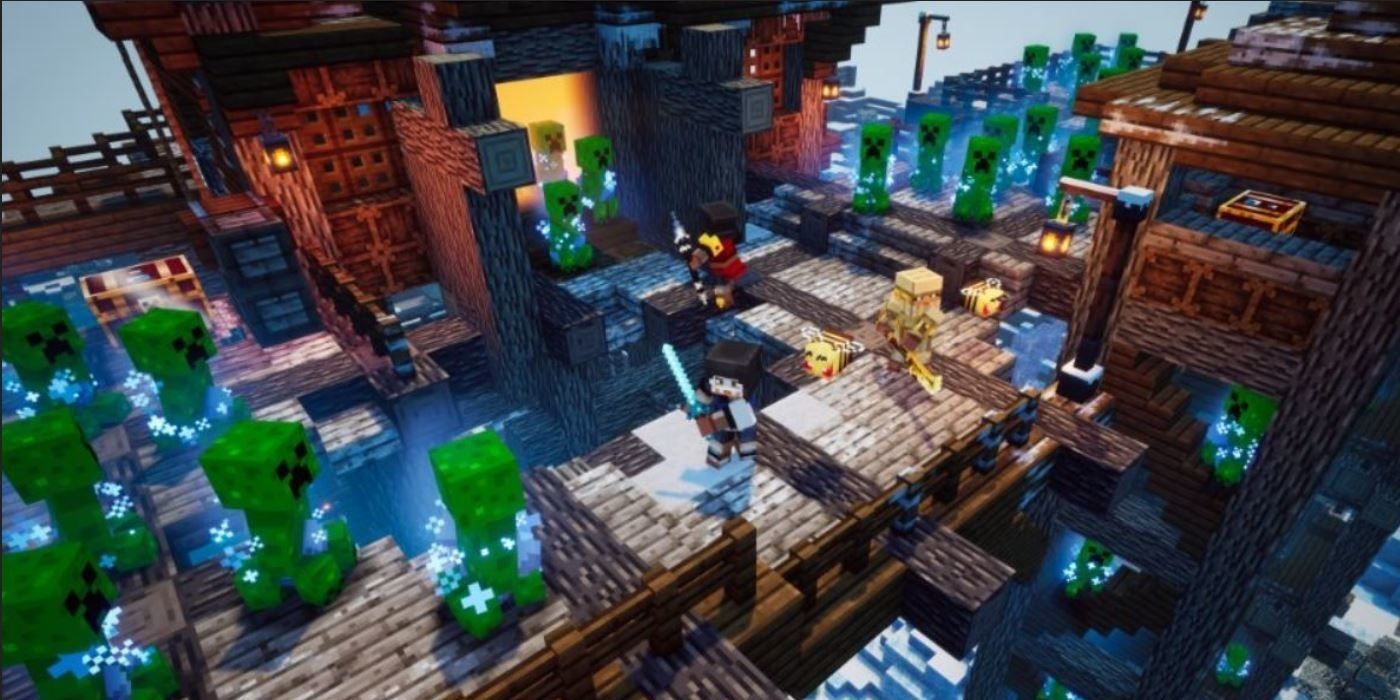 Minecraft Dungeons Creeping Winter DLC is Available Now
