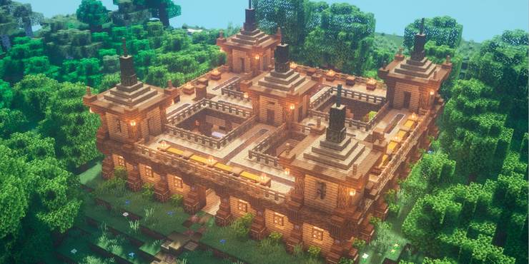 Minecraft 10 Huge House Ideas For Expert Builders Game Rant