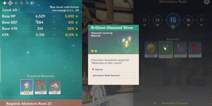 Genshin Impact Where To Get Brilliant Diamond Sliver Game Rant