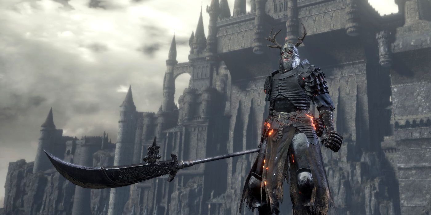 Dark Souls 3 All Black Knight Weapons How To Use Them   Dark Souls 3 Black Knight Glaive 