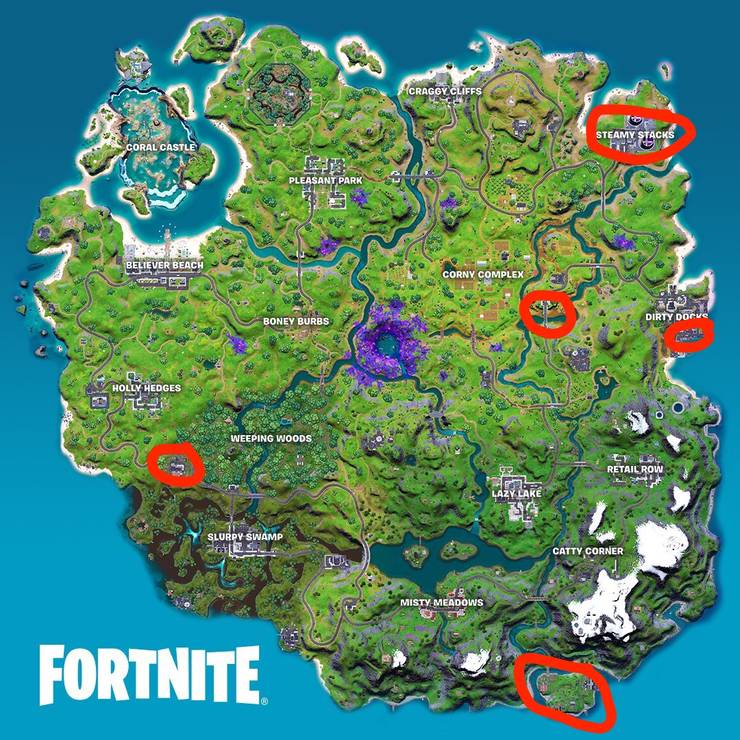 Fortnite Alien Ship Location Fortnite All Ufo Locations How To Fly Ufo Game Rant
