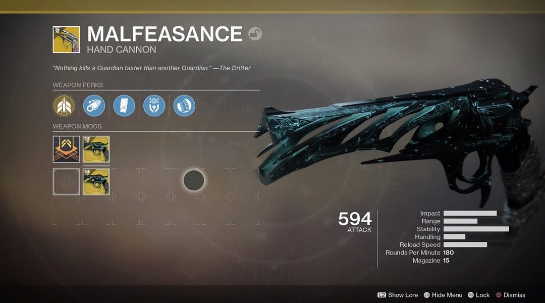 Destiny 2 How to Unlock the Malfeasance Exotic Hand Cannon