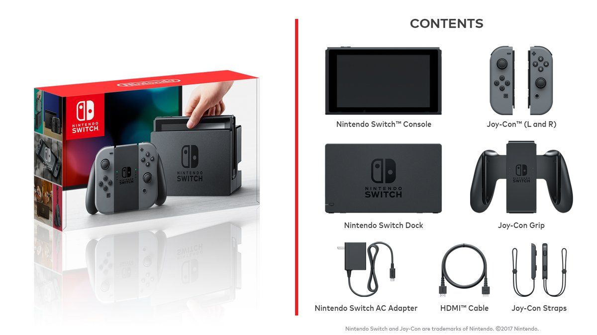 what comes in the nintendo switch